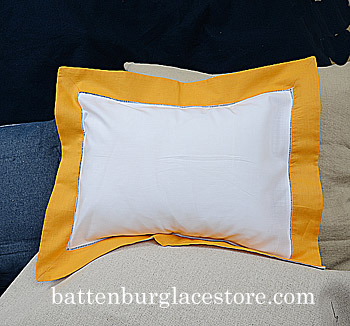 Standard Size Sham Cover.20x26 inches. White with Apricot color - Click Image to Close